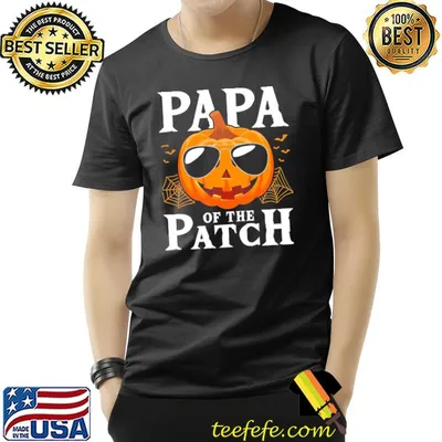 Pumpkin papa of the patch single dad halloween trending shirt