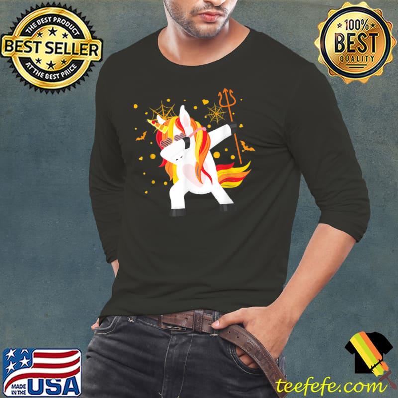 Pumpkin Unicorn Halloween Dabbing T-Shirt Long Sleeve Tee Pumpkin Unicorn Halloween Dabbing T-Shirt Long Sleeve Tee