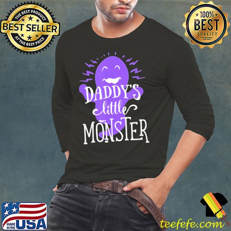 Purple little monster single dad halloween trending s Long Sleeve Tee Purple little monster single dad halloween trending s Long Sleeve Tee