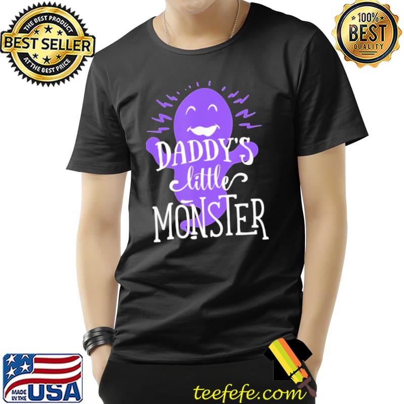 Purple little monster single dad halloween trending shirt