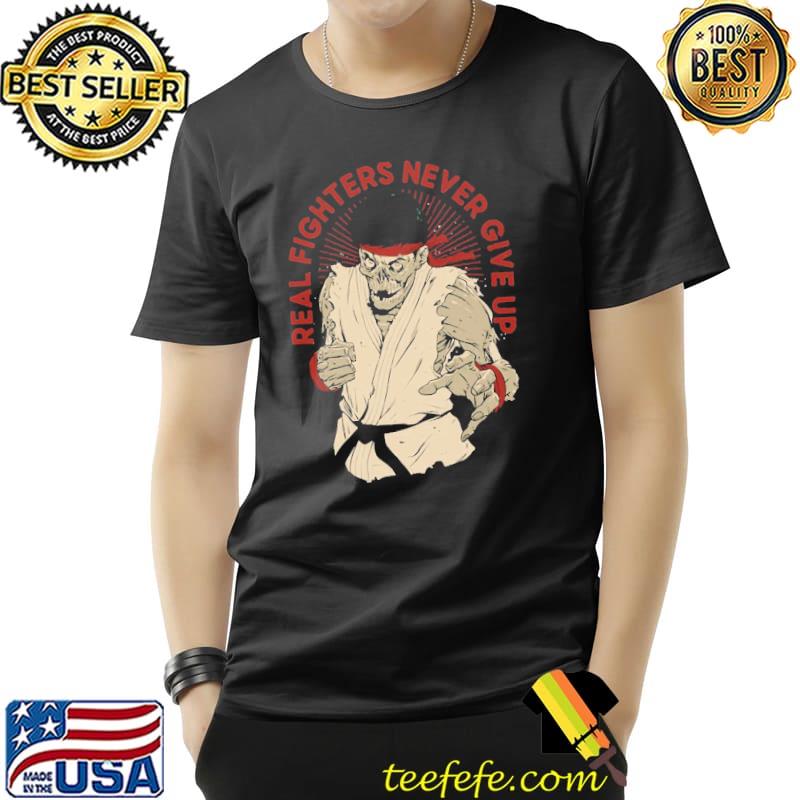 Real fighters never give up round 99 Cobra kaI halloween classic shirt Real fighters never give up round 99 Cobra kaI halloween classic shirt