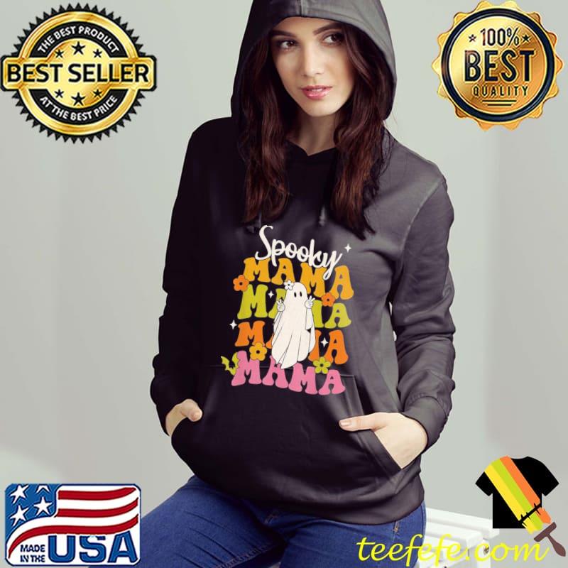 Retro groovy spooky mama hippie floral spooky ghost halloween trending s Hoodie Retro groovy spooky mama hippie floral spooky ghost halloween trending s Hoodie