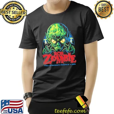 Rob zombie monster light blue invasion rob zombie halloween trending shirt