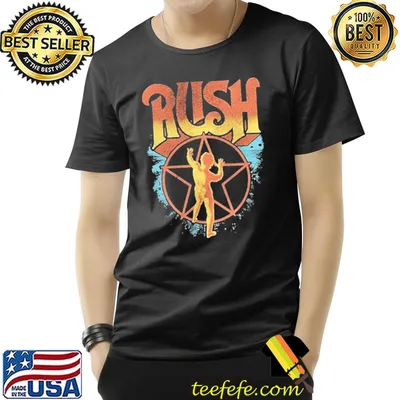 Rush band vintage retro red stars kid classic shirt