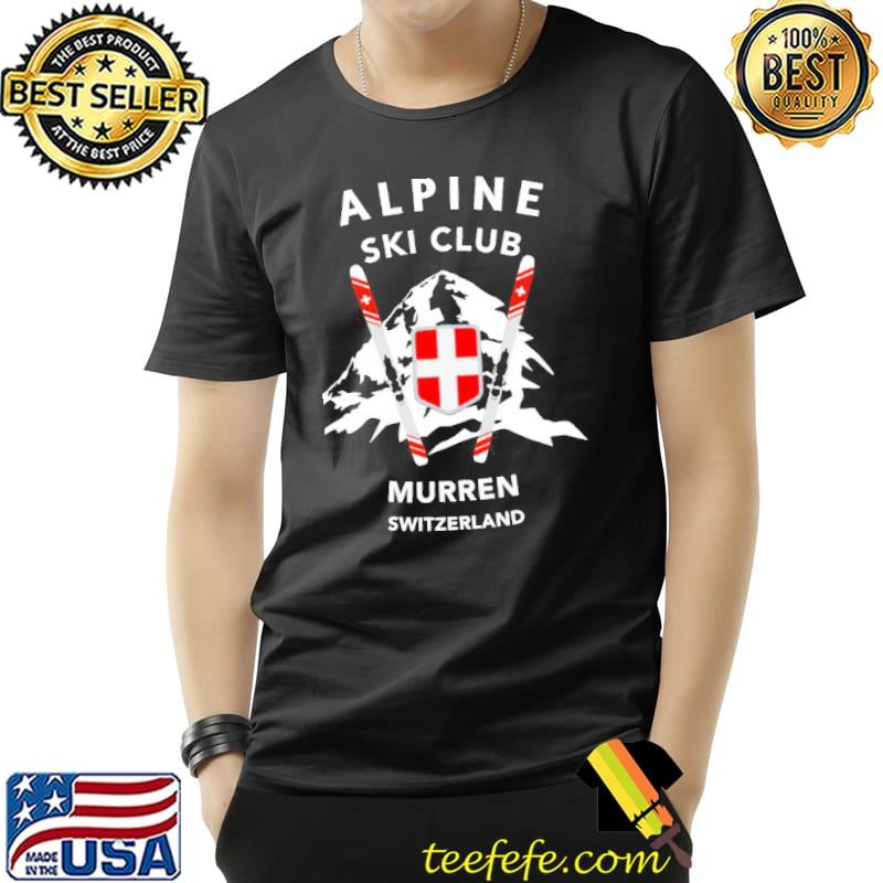 Skiiing murren skiers alps Switzerland classic shirt