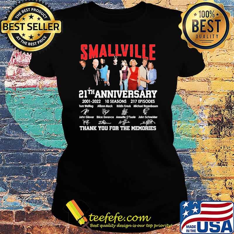 Smallville 21th Anniversary Thank You For The MEmories Shirt Ladies tee Smallville 21th Anniversary Thank You For The MEmories Shirt Ladies tee