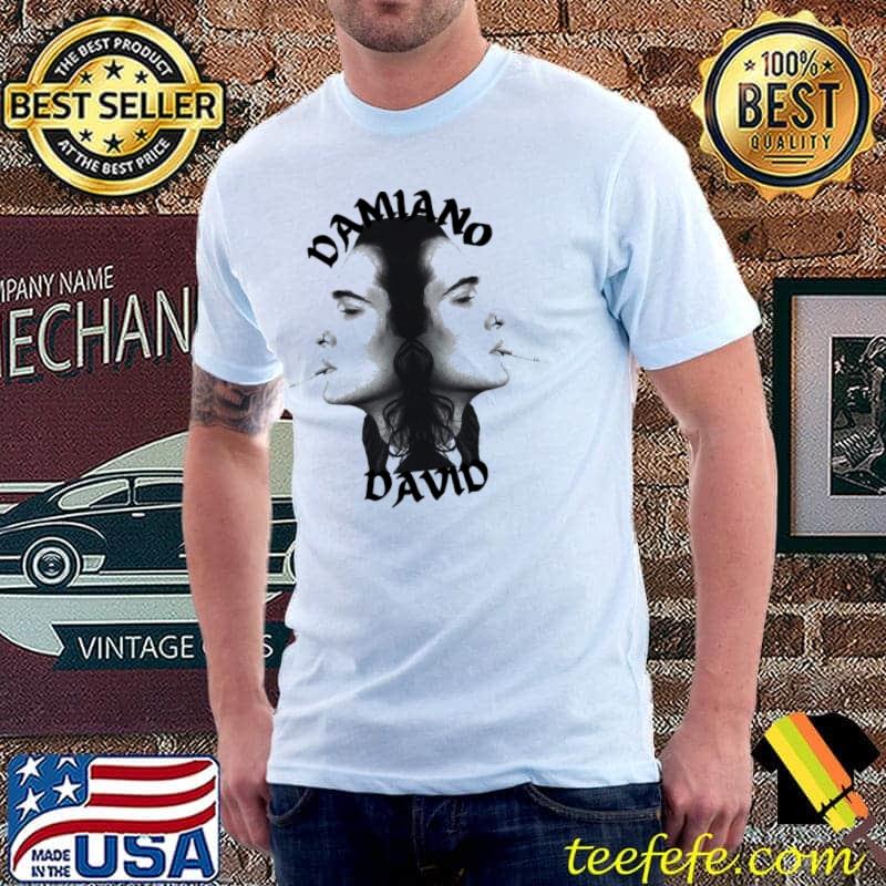 Smoking damiano david vocal maneskin shirt