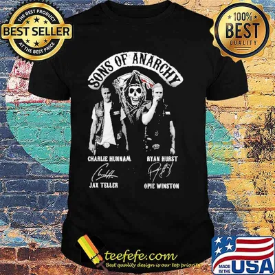 Son of anarchy skull signatures shirt