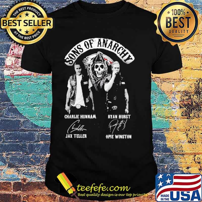 Son of anarchy skull signatures shirt
