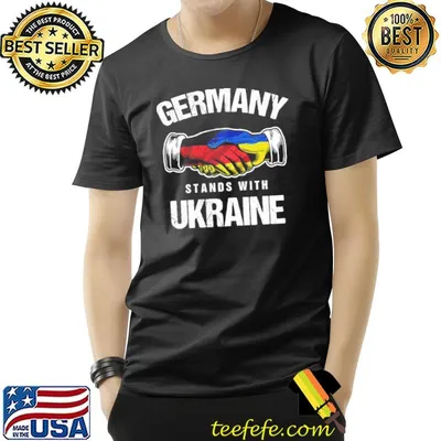 Stands with Ukraine ukrainian flag german political shirt