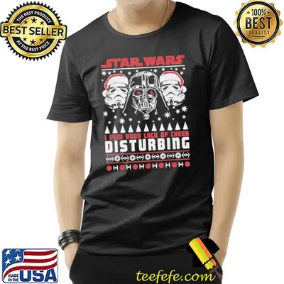 Star wars sith darth Vader I find your lack of cheer disturbing ugly christmas classic shirt
