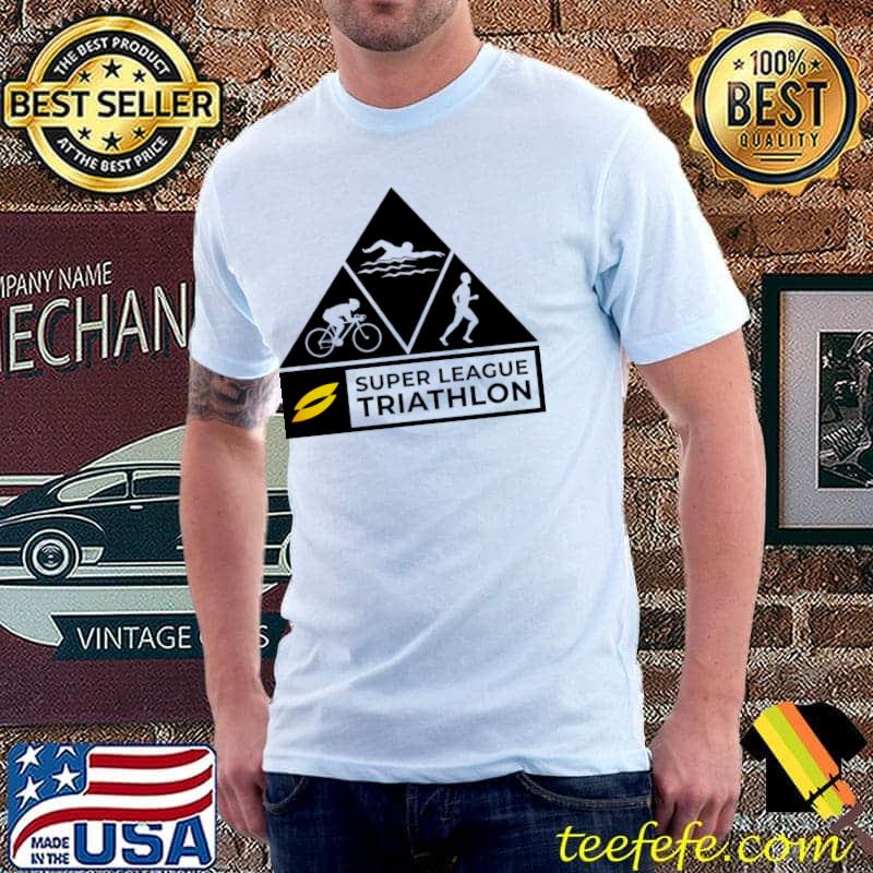 Super League Triathlon Championship Swimming Running And Bicycle T-Shirt