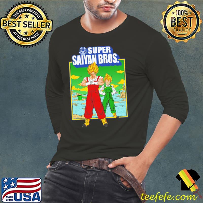 Super saiyan Bros super saiyan dragon ball x super Mario Bros classic s Long Sleeve Tee Super saiyan Bros super saiyan dragon ball x super Mario Bros classic s Long Sleeve Tee