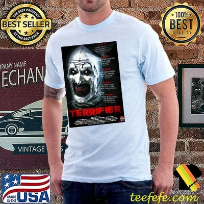 Terrifier horror movie poster 2 halloween terrifier 2 shirt