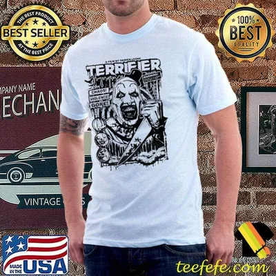 Terrifier movie horror art the clown halloween terrifier 2 for you shirt