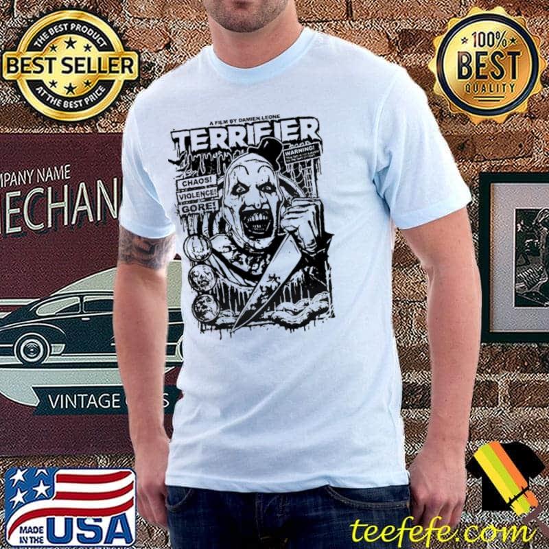 Terrifier movie horror art the clown halloween terrifier 2 for you shirt