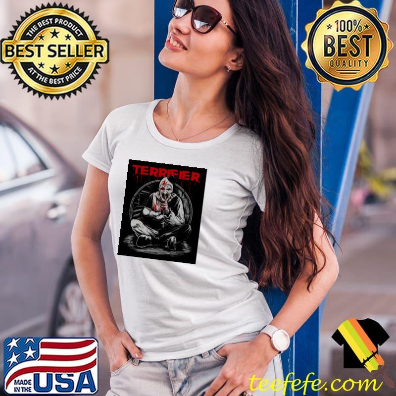 Terrifier movie horror art the clown slasher halloween graphic for halloween terrifier 2 s Ladies Tee Terrifier movie horror art the clown slasher halloween graphic for halloween terrifier 2 s Ladies Tee