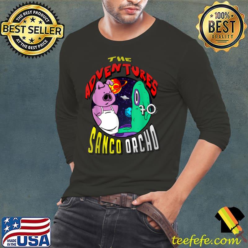 The Adventures Sanco Orcho Pig And Ghost Space T-Shirt Long Sleeve Tee The Adventures Sanco Orcho Pig And Ghost Space T-Shirt Long Sleeve Tee