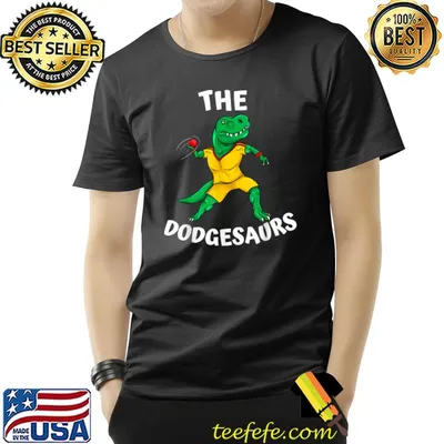 The Dodgesaurs Dodgeball Team Name Dinosaur Dodgeball T-Shirt