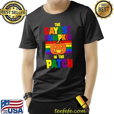 The Gayest Pumpkin In The Patch Lgbt Gay Pride Halloween T-Shirt