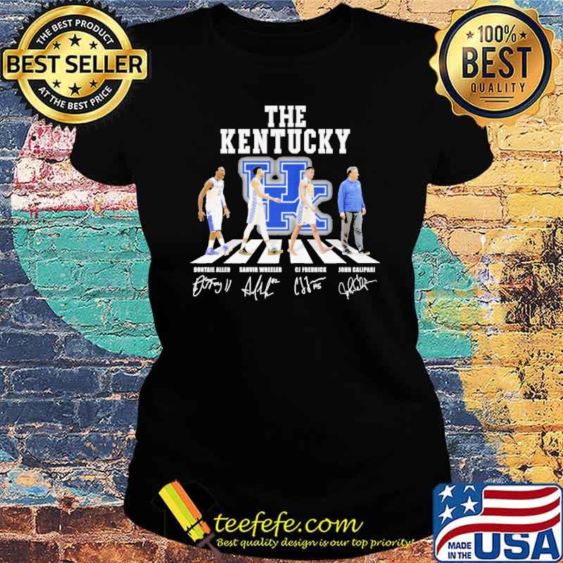 The Kentucky Wildcats you never walk alone signatures s Ladies tee The Kentucky Wildcats you never walk alone signatures s Ladies tee
