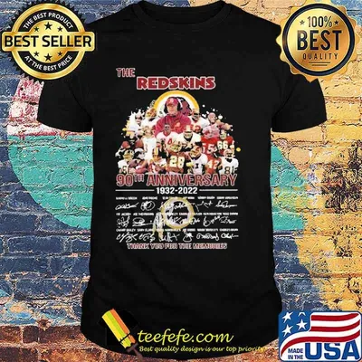 The Redskins 90th Anniversary 1932 2022 Thank You For The Memories Shirt