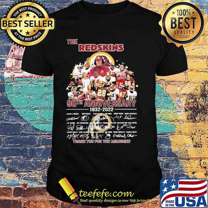 The Redskins 90th Anniversary 1932 2022 Thank You For The Memories Shirt The Redskins 90th Anniversary 1932 2022 Thank You For The Memories Shirt