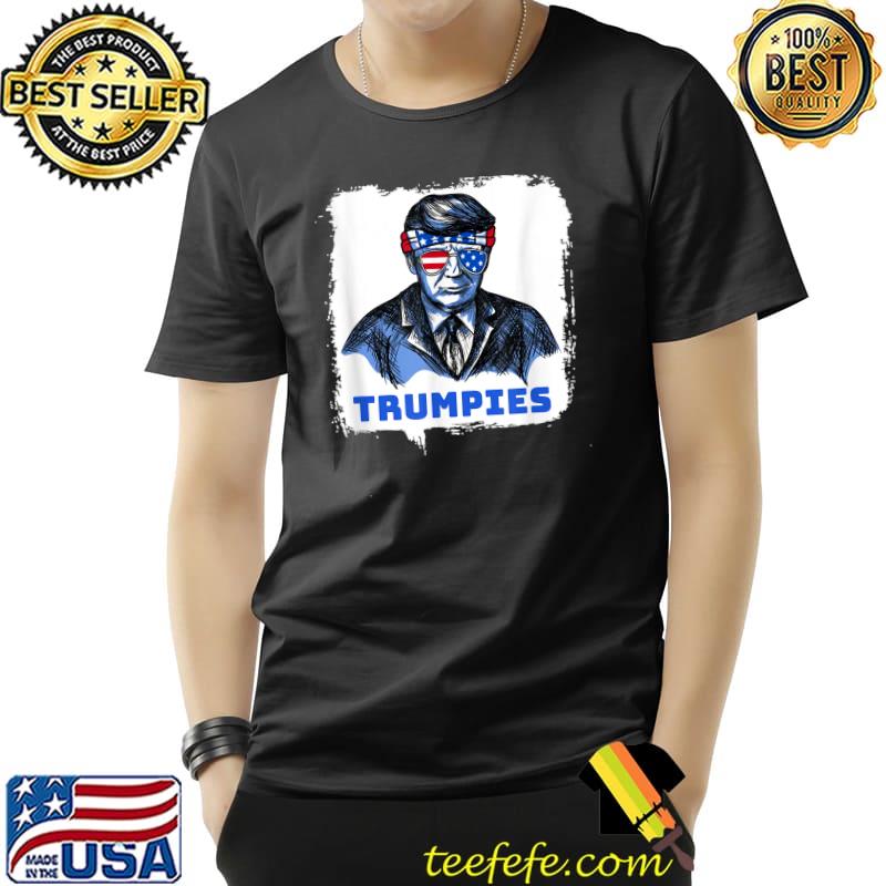 The Trumpies Maga Donald Trump President Sunglass And Ribbon Usa Flag Patriotic T-Shirt