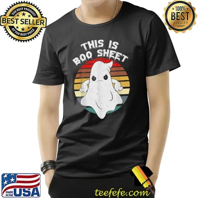 This Is Boo Sheet Ghost Crazy Vintage Sunset Halloween Costume T-Shirt