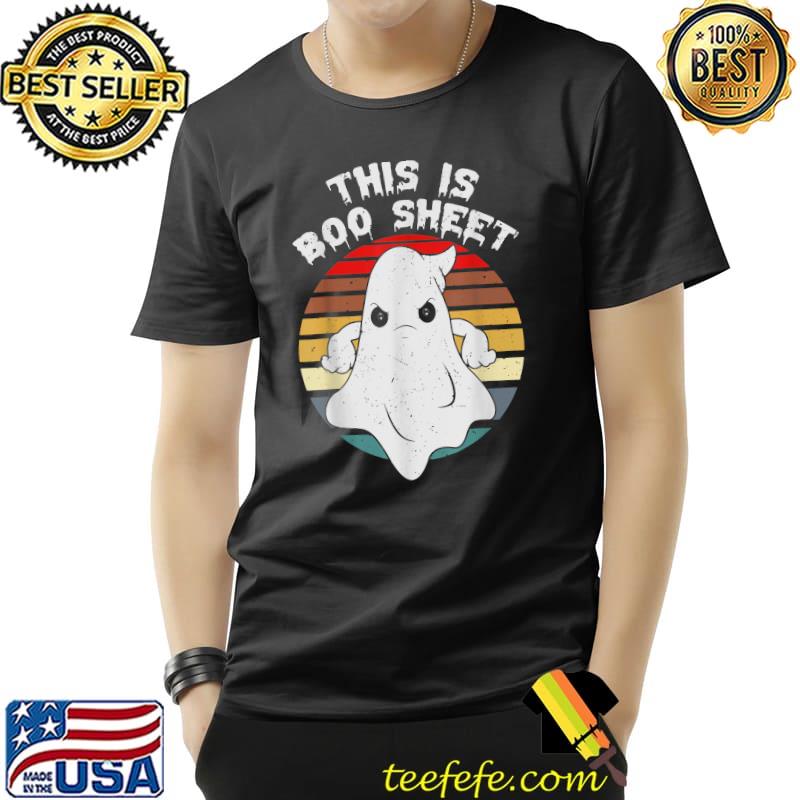 This Is Boo Sheet Ghost Crazy Vintage Sunset Halloween Costume T-Shirt