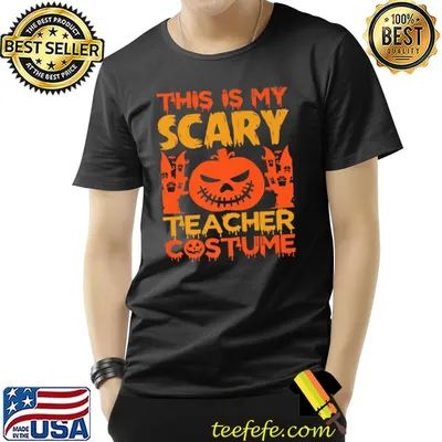 This Is My Scary Teacher Costume Pumpkin Halloween T-Shirt