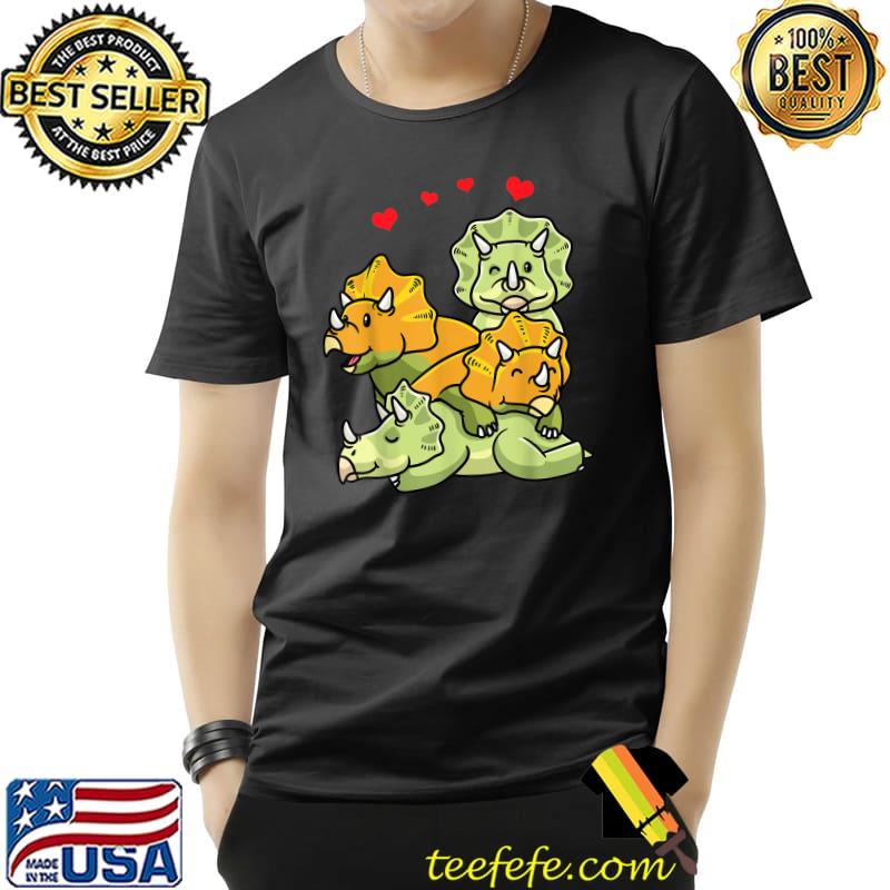 Triceratops Horridus Dinosaurs Dino Hearts T-Shirt