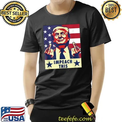 Trump 2024 impeach this middle finger classic shirt