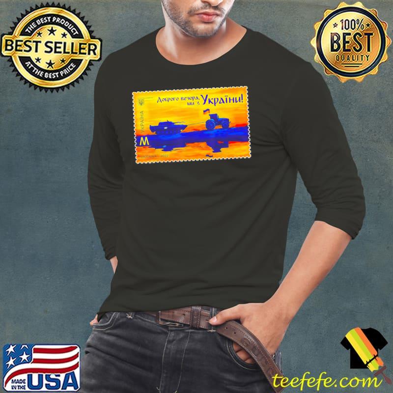 Ukrainian farmer tractor tank ukrposhta new postage stamp classic s Long Sleeve Tee Ukrainian farmer tractor tank ukrposhta new postage stamp classic s Long Sleeve Tee