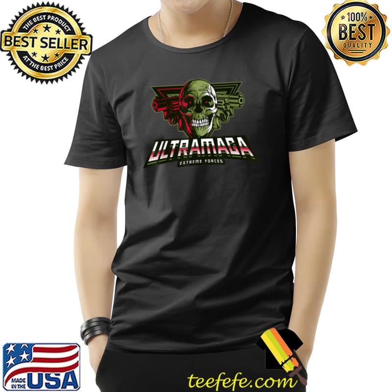 Ultra Maga Dark Brandon Halloween Costume Scary Trump Biden F-15 Nukes T-Shirt