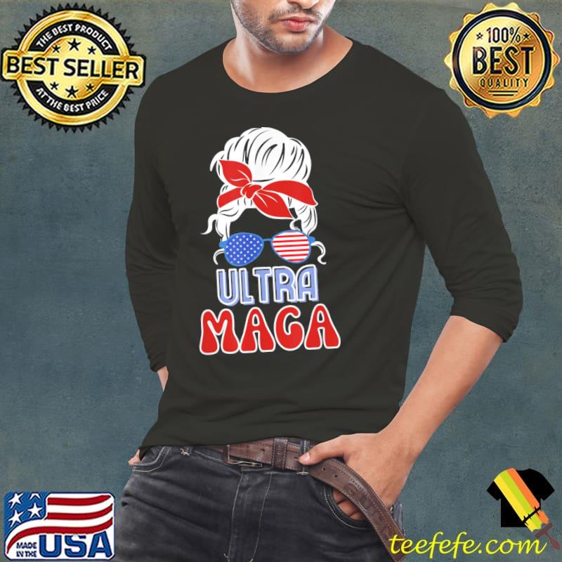 Ultra maga Trump American flag patriotic antI Biden classic s Long Sleeve Tee Ultra maga Trump American flag patriotic antI Biden classic s Long Sleeve Tee