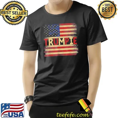 Vintage American flag trumpie antI Biden shirt