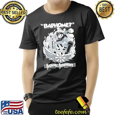 Vintage cartoon baphomet steamboat baphy occult satanic symphony halloween illustration classic shirt