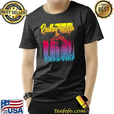 Vintage Railay Beach Thailand Palm Tree T-Shirt