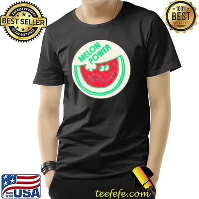 Vintage scratch and sniff sticker watermelon melon power! shirt