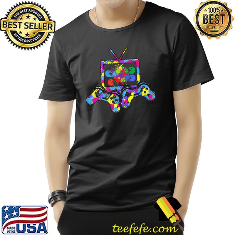 Watercolor Polka Dot Game Controller International Dot Day T-Shirt