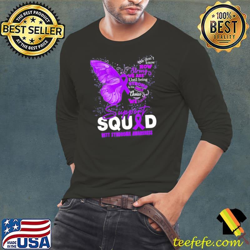 We wear purple butterfly support rett syndrome awareness s Long Sleeve Tee We wear purple butterfly support rett syndrome awareness s Long Sleeve Tee