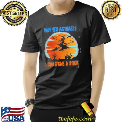 Why yes actually I can drive a stick witch riding brooms halloween trending shirt