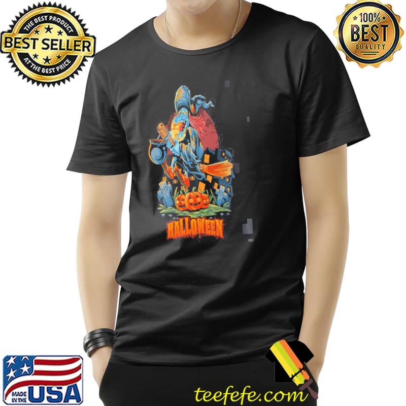 Witch riding brooms halloween trending classic shirt