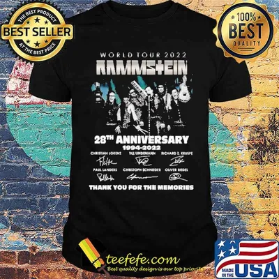 World Tour 2022 Rammstein 28th Anniversary 1994 2022 Shirt