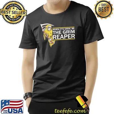 Yellow design the grim reaper halloween classic shirt