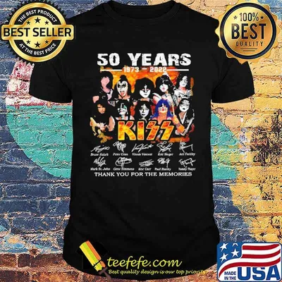 50 Years 1973 2022 Kiss Thank You For The Memories Shirt
