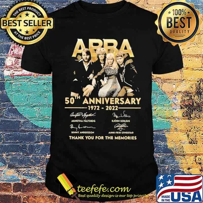 ABBA 50th Anniversary 1972 2022 Thank You For The Memories Shirt