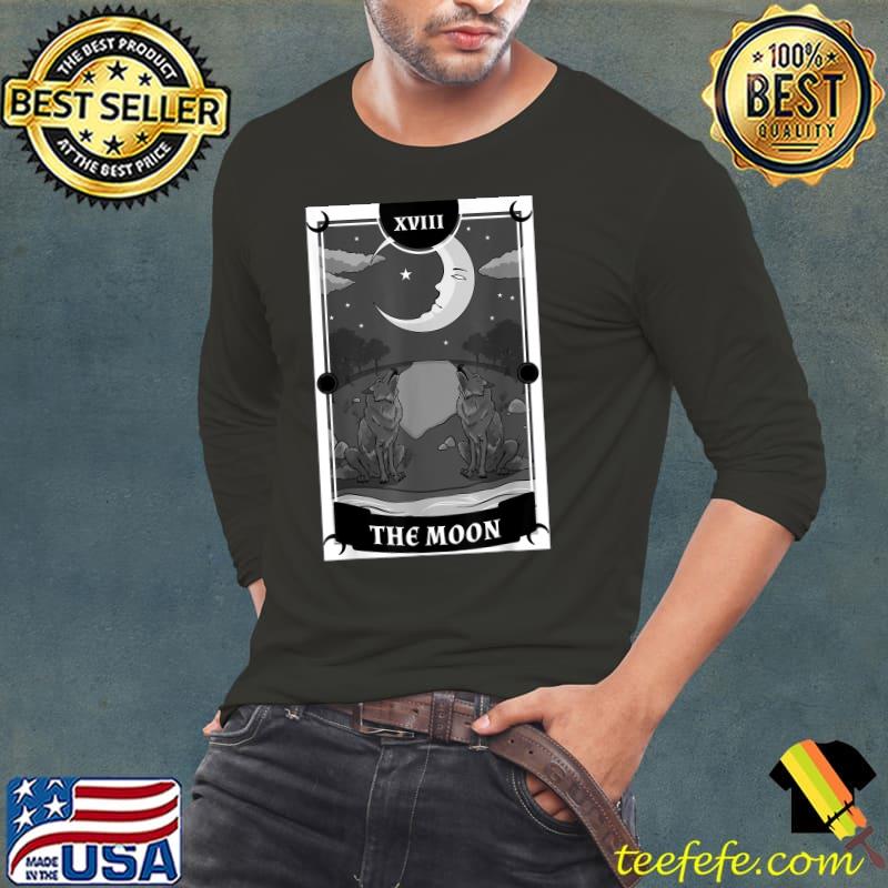 Anime Tarot Card The Moon Gothic T-Shirt Long Sleeve Tee Anime Tarot Card The Moon Gothic T-Shirt Long Sleeve Tee