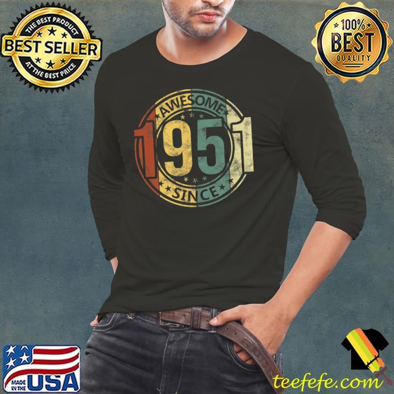 Awesome Since 1051 Vintage Birthday Stars T-Shirt Long Sleeve Tee Awesome Since 1051 Vintage Birthday Stars T-Shirt Long Sleeve Tee